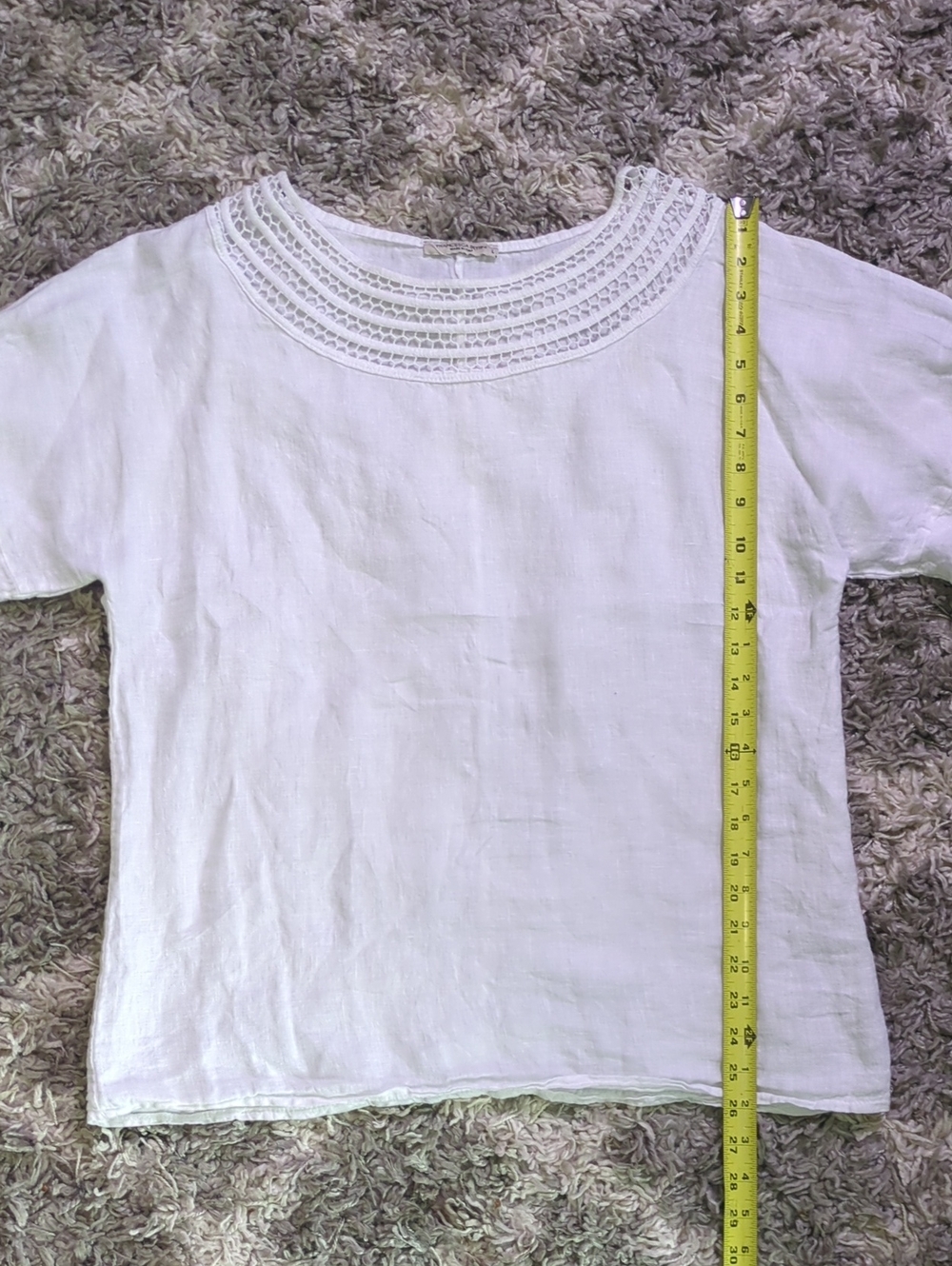 3 Linen Top Bundle Made in Italy St. Tropez West White Blouses Mixed Sizes - Picture 7 of 16